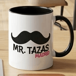 Tazas bicolor personalizadas con interior y asa de color combinable