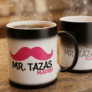 Tazas mágicas personalizadas que cambian de color con líquido caliente